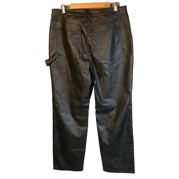 Good American Faux Leather Pants Size 10/30 Fairy Grunge Edgy Glam Going Out - Picture 2 of 14